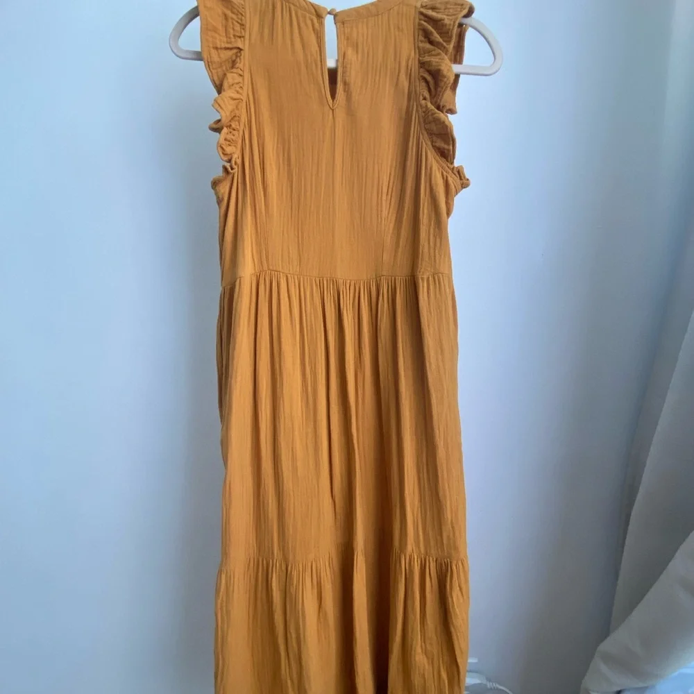 Universal Thread Gauze Yellow Sleeveless Maxi Sundress - Picture 4 of 8